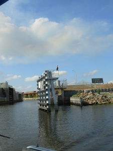 The lock at Roland's Marina at Lake Okeechobee.